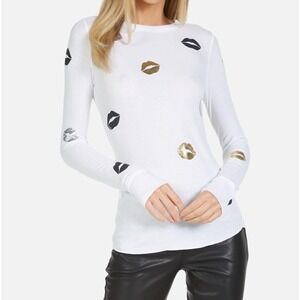 Michael Stars Mini Kisses Thermal Top One Size Long Sleeve